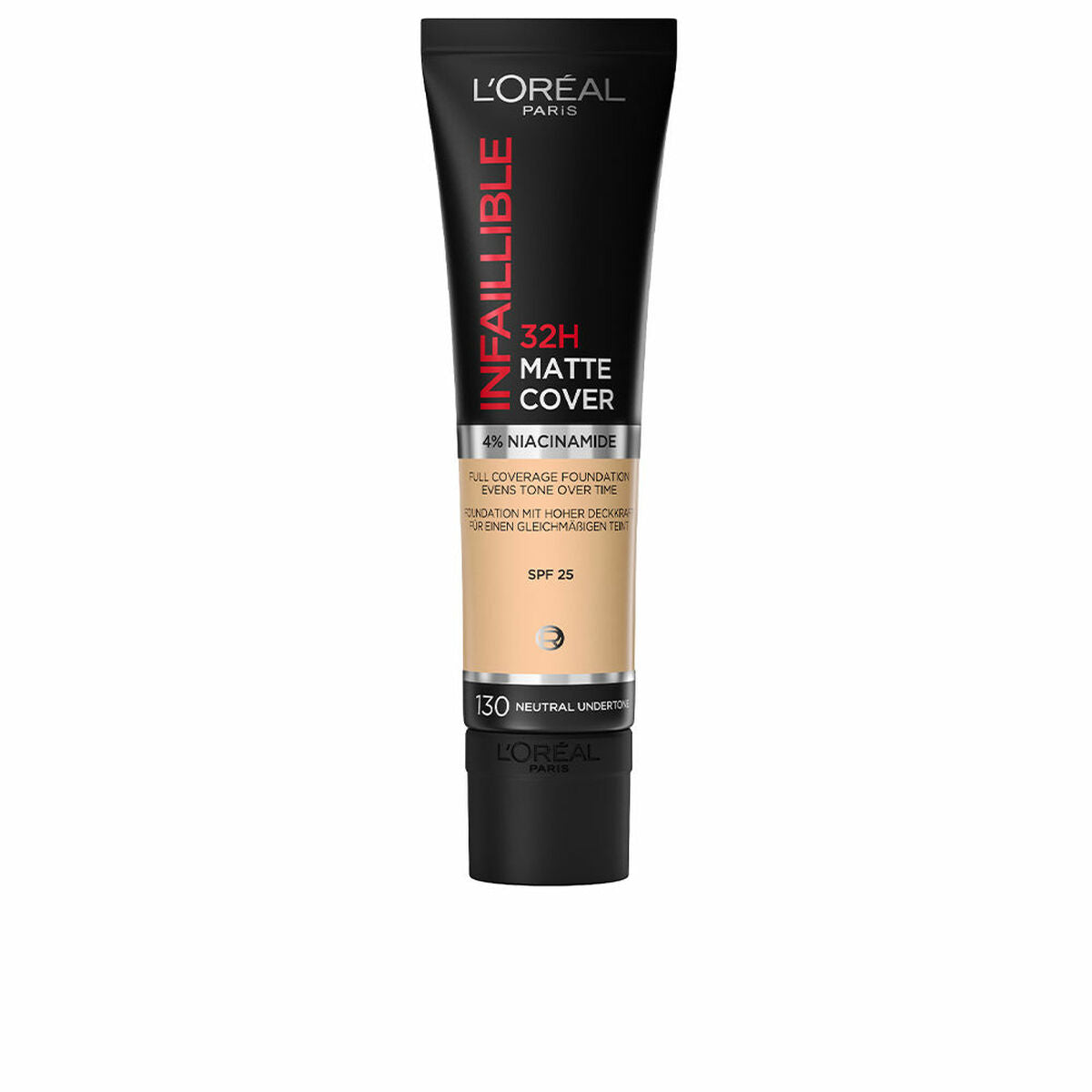 Liquid Make Up Base L'Oreal Make Up Infalible 32H Matte Cover Nº 130 neutral undertone Spf 25 LOreal Make Up