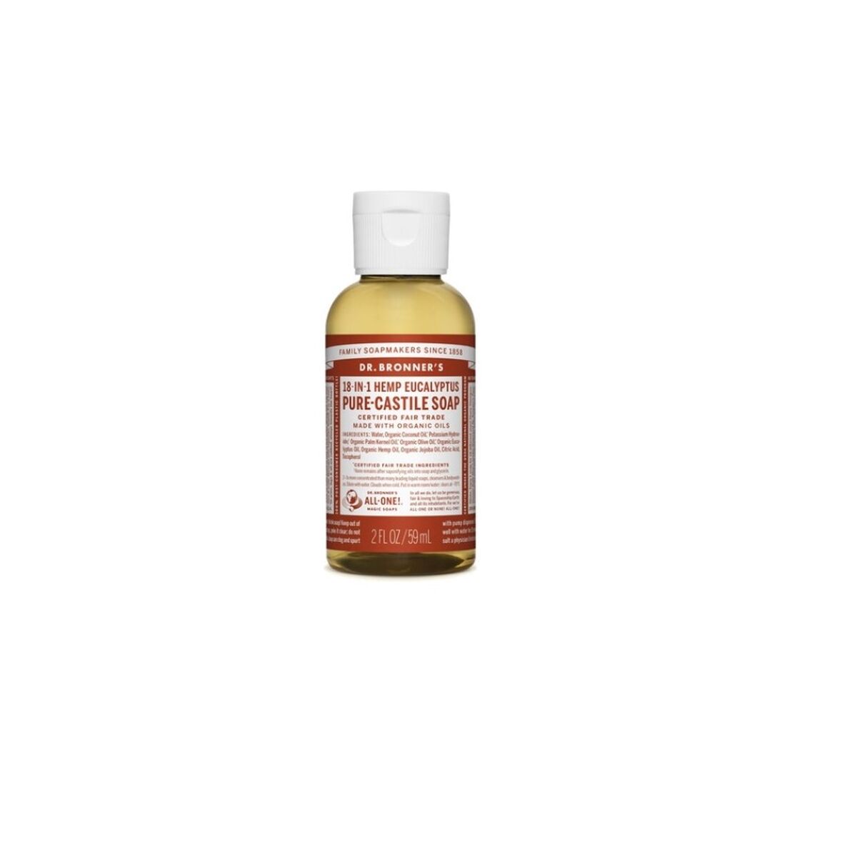 Liquid Soap Dr Bronner's 60 ml Eucalyptus