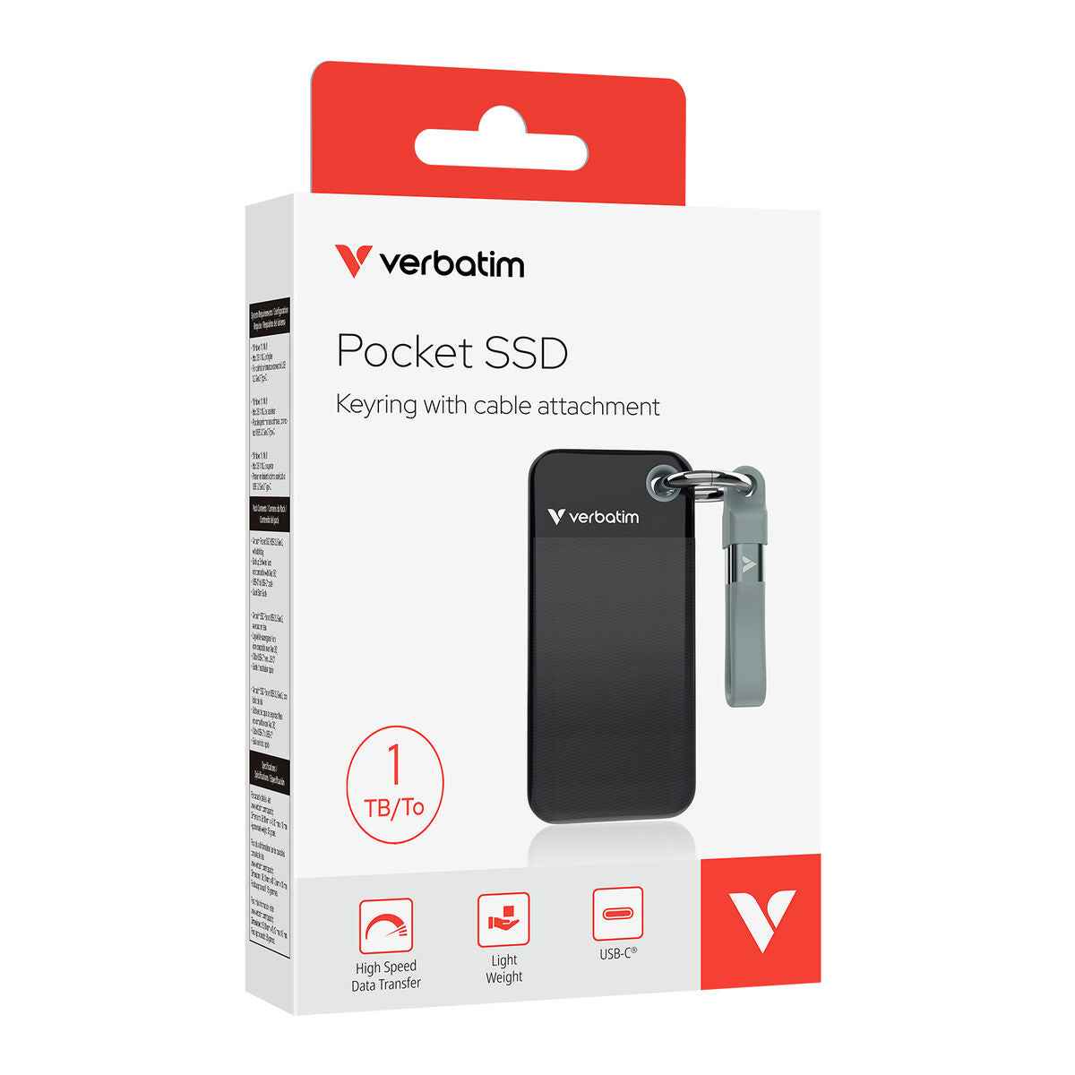 External Hard Drive Verbatim 32190 1 TB SSD Pocket