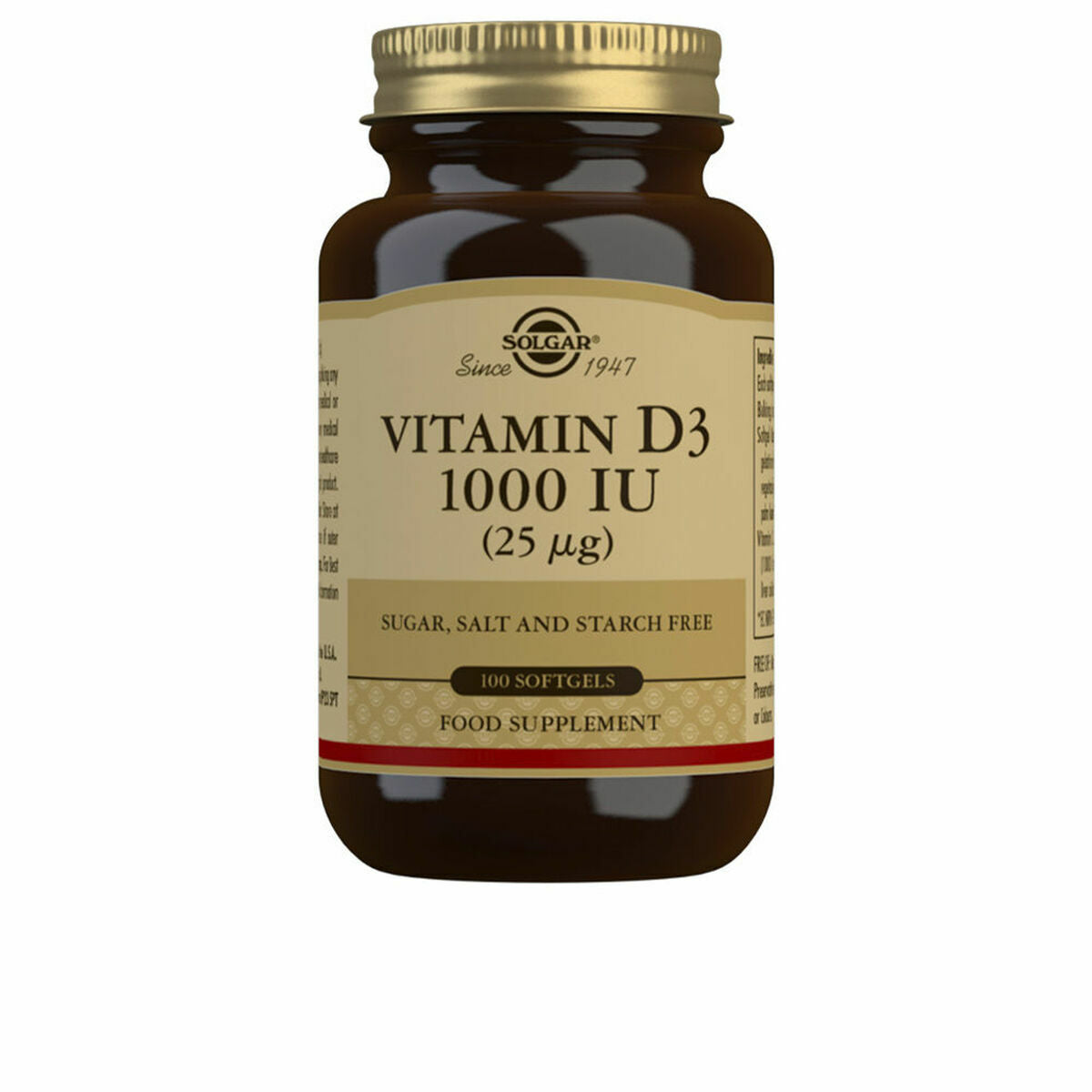 Vitamin D3 (fish liver oil and Cholecalciferol Solgar 1000 iu (100 Capsules) Solgar