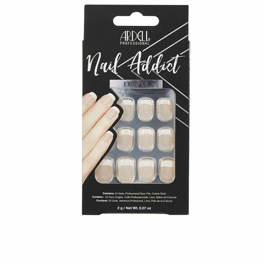 False nails Ardell Nail Addict Classic French (24 pcs) Ardell