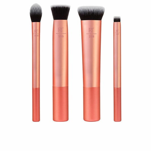 Set of Make-up Brushes Real Techniques Salmon 4 Pieces Real Techniques