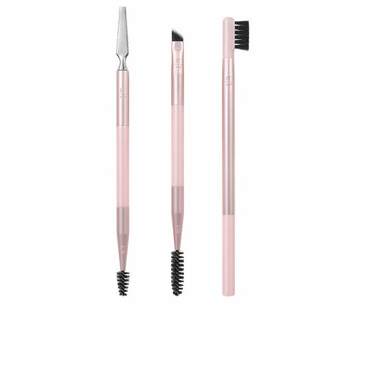 Set of Make-up Brushes Real Techniques Brow Styling Pink 3 Pieces Real Techniques