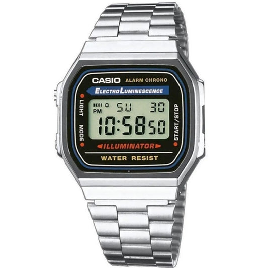 Unisex Watch Casio A168W-1 Black Silver (Ø 36 mm) Casio