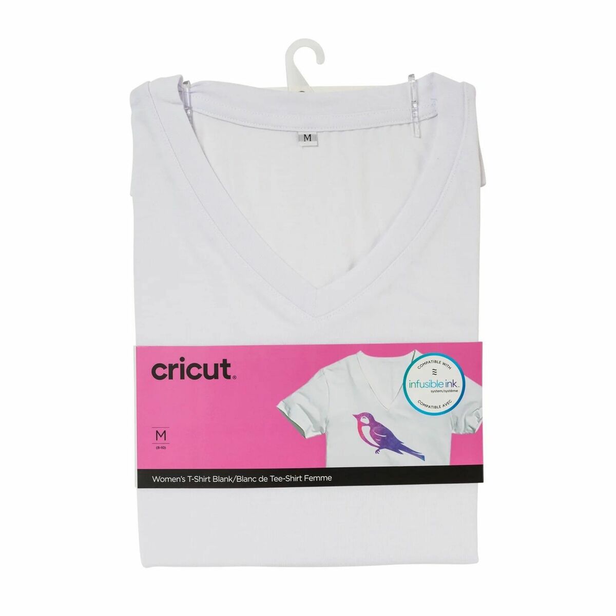 Customisable T-shirt for cutting plotter Cricut Women's White