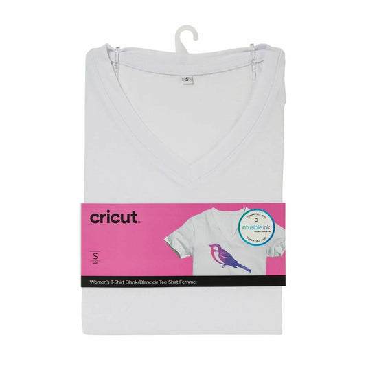 Customisable T-shirt for cutting plotter Cricut Women's White (S)