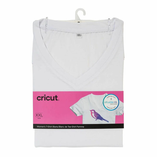 Customisable T-shirt for cutting plotter Cricut Women's White Lady