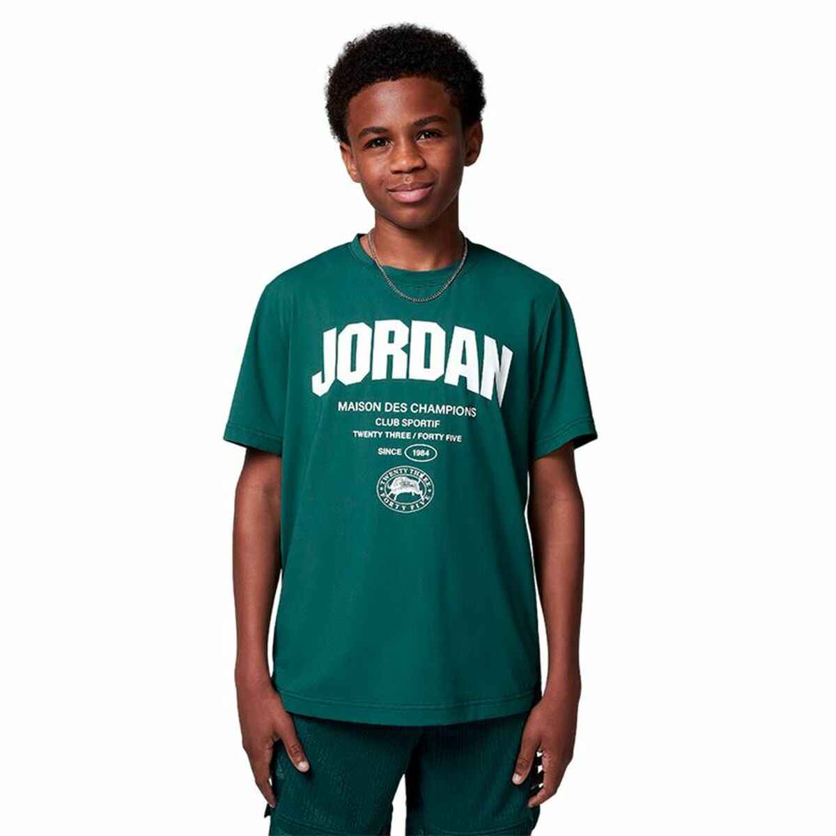 Child's Short Sleeve T-Shirt Jordan Jdb Des Champions