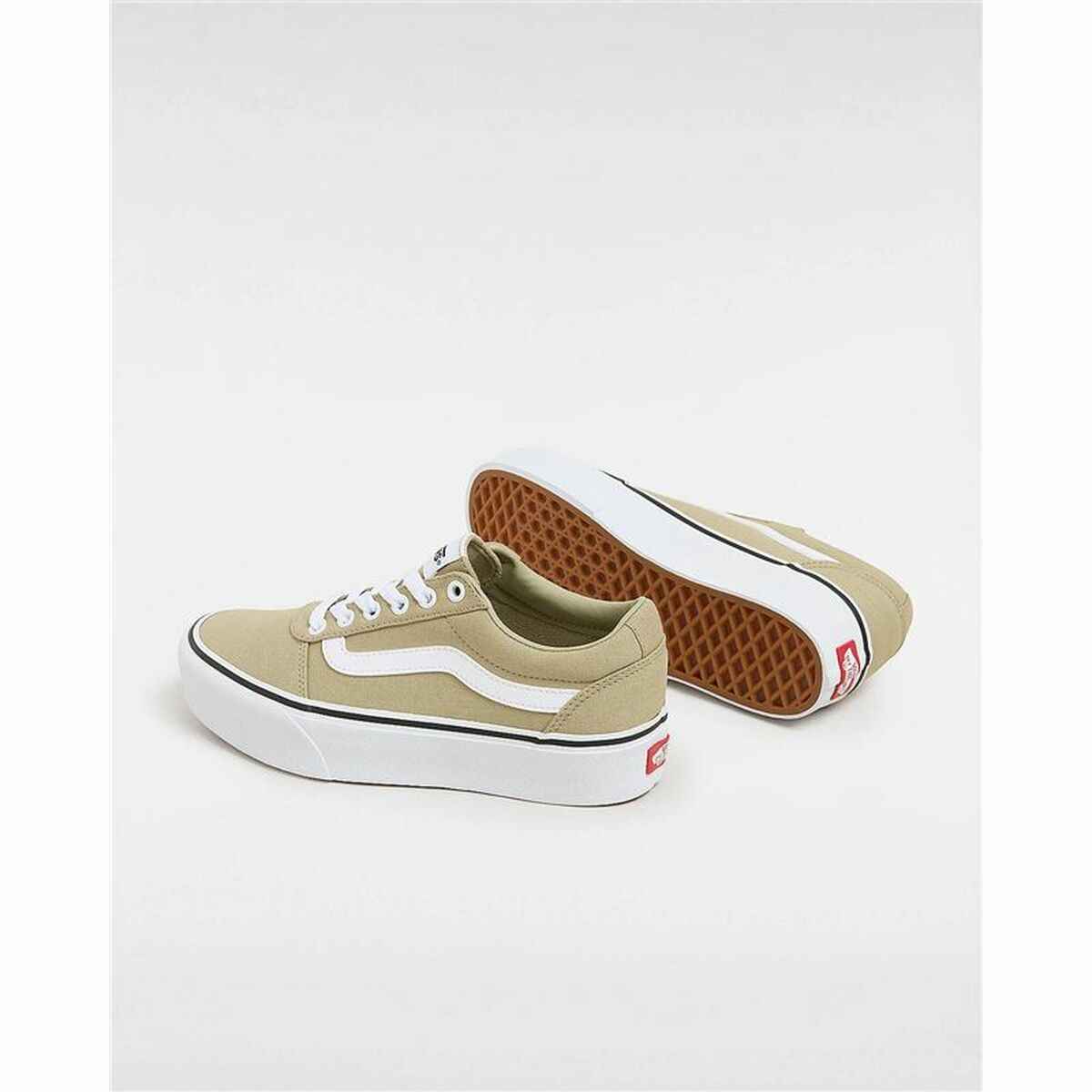 Women's casual trainers Vans Ward Platform Cnvs Elm Beige Light brown