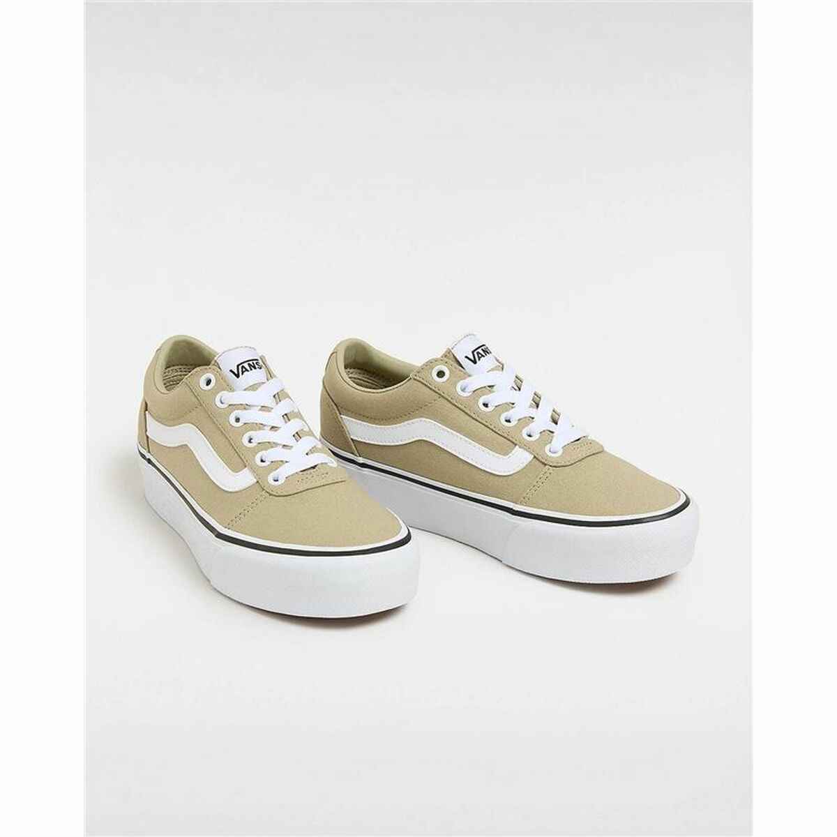 Women's casual trainers Vans Ward Platform Cnvs Elm Beige Light brown