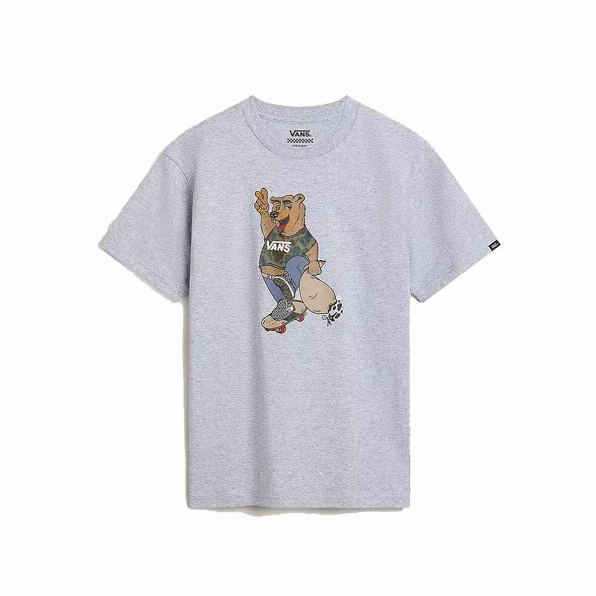 Child's Short Sleeve T-Shirt Vans Peace Oso Crew Grey