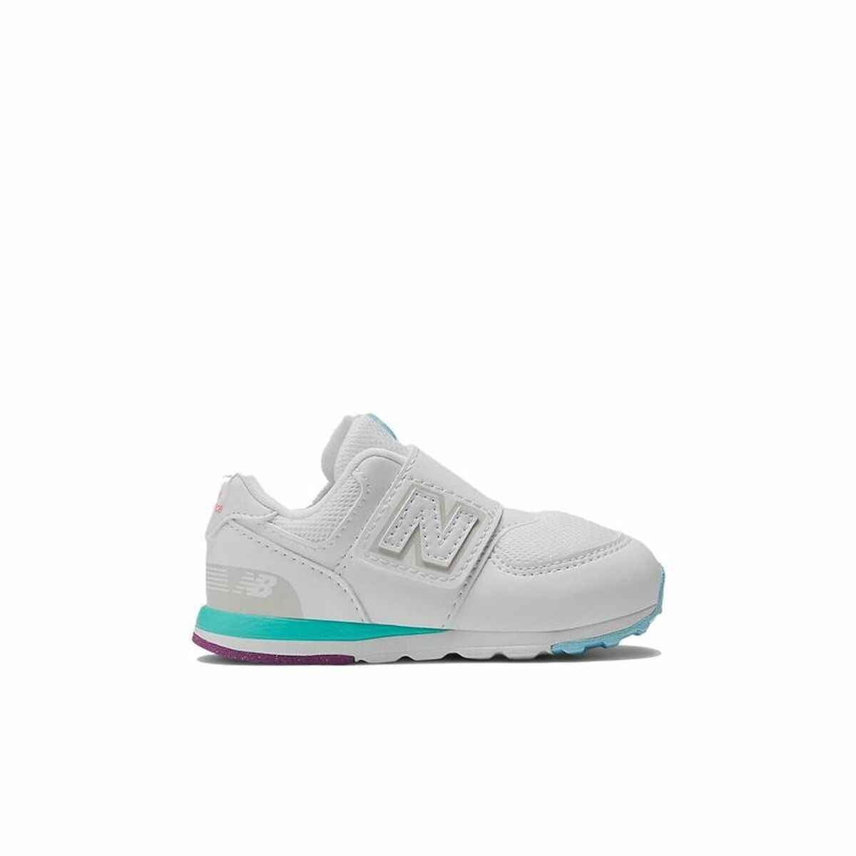 Sports Shoes for Kids New Balance 574 NEW-B HOOK LOOP White