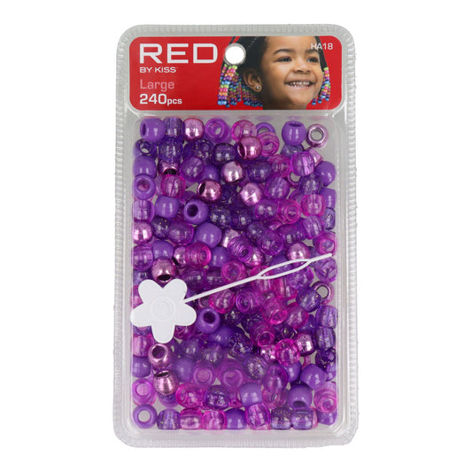 Glass beads Red Kiss Kiss L Purple 240 Pieces