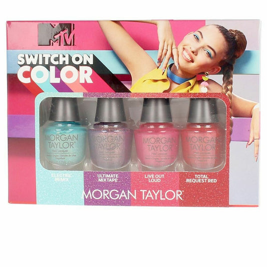 Make-Up Set Morgan Taylor Switch On Color 4 Pieces Morgan Taylor