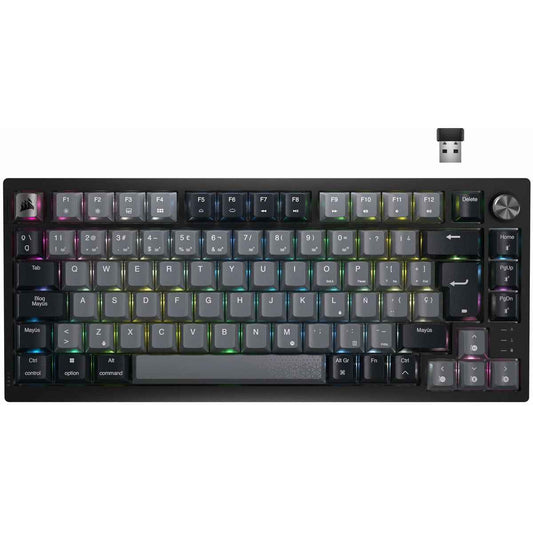 Wireless Keyboard Corsair K65 Plus Black Spanish Qwerty