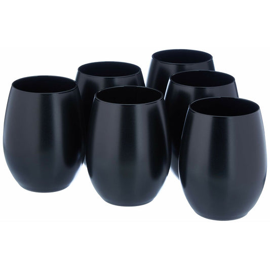 Set of glasses Chef&Sommelier PRIMARY BLACK Black Glass 360 ml 6 Pieces