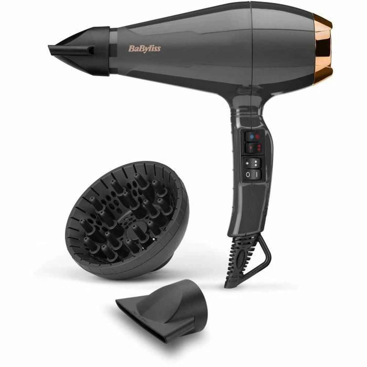 Hairdryer Babyliss 6719DE 2200 W 2200 W Black Grey