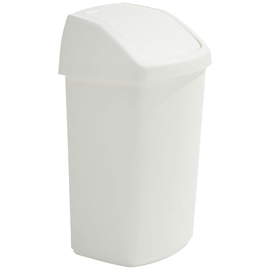 Waste bin TAPA BASCULANTE White Plastic BigBuy Tech