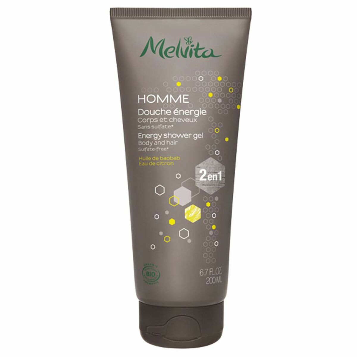 2-in-1 Gel and Shampoo Melvita MELVITA HOMME 200 ml Energizing Melvita