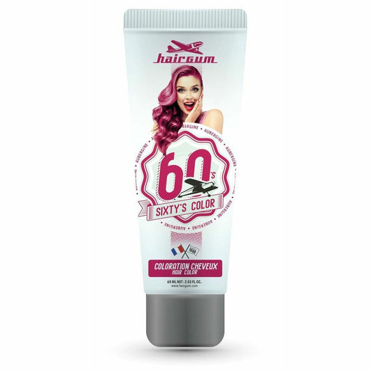 Semi-permanent Colourant Hairgum Sixty's Color Aubergine (60 ml) Hairgum