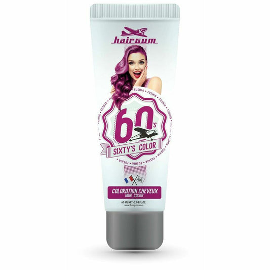 Semi-permanent Colourant Hairgum Sixty's Color Fuchsia (60 ml) Hairgum