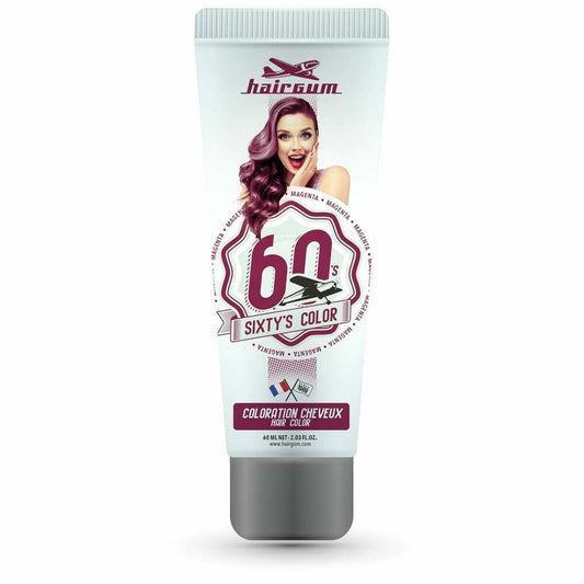 Semi-permanent Colourant Hairgum Sixty's Color Magenta (60 ml) Hairgum