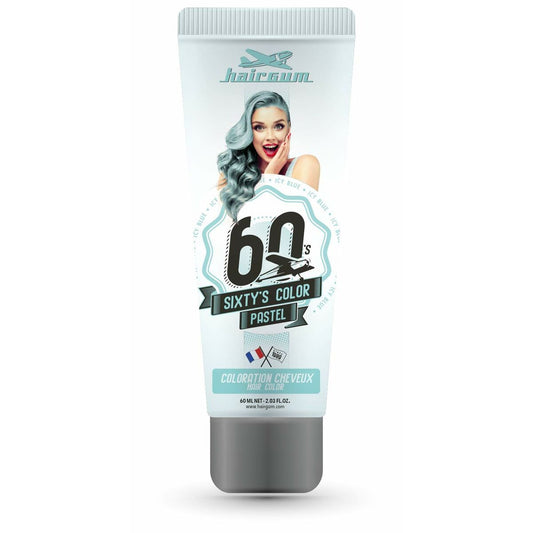 Semi-permanent Colourant Hairgum Sixty's Color Icy Blue (60 ml) Hairgum