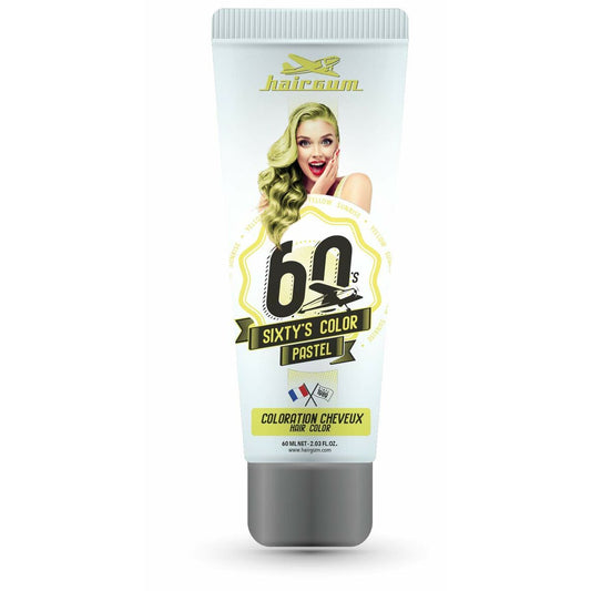 Semi-permanent Colourant Hairgum Sixty's Color Yellow Sunrise (60 ml) Hairgum