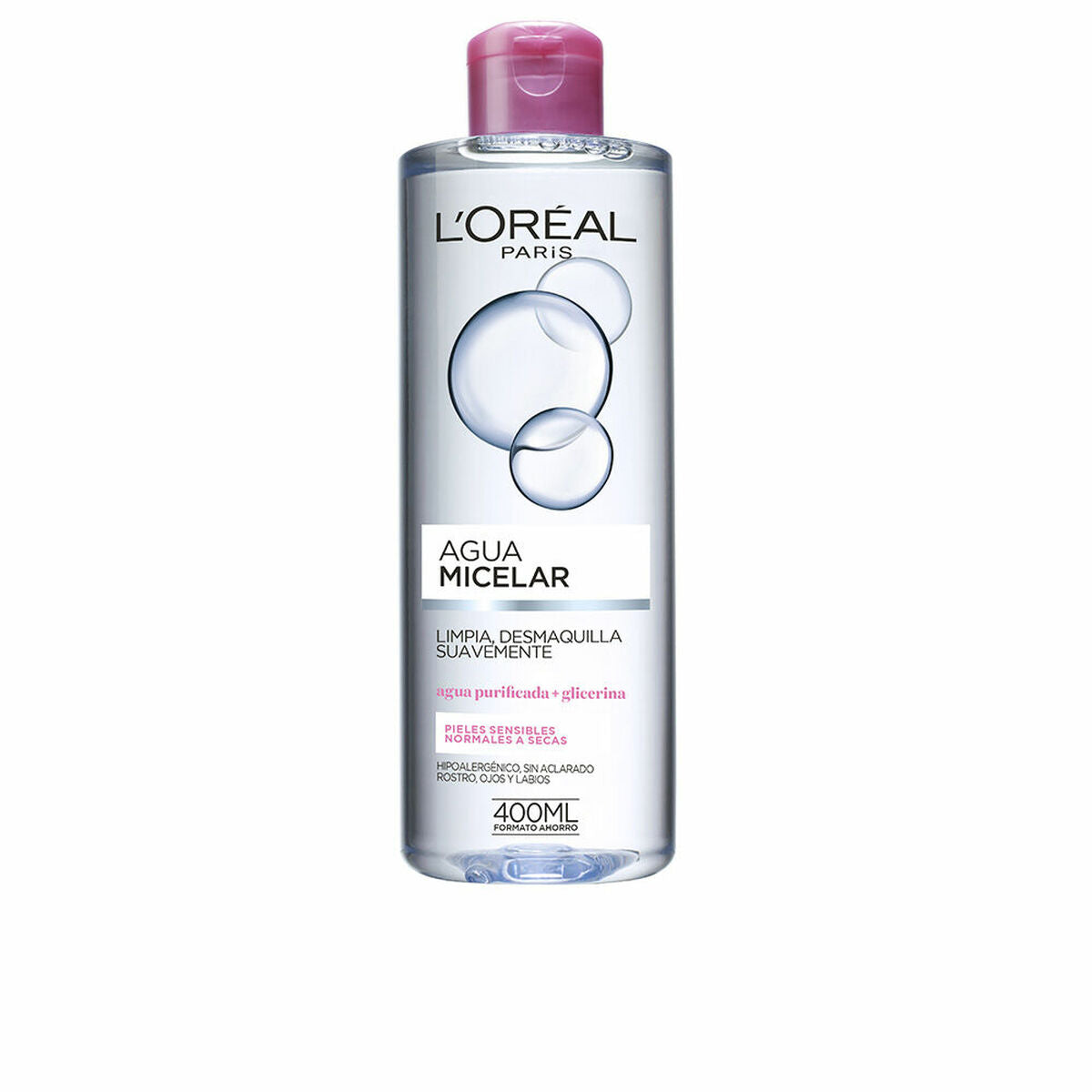 Make Up Remover Micellar Water L'Oreal Make Up Agua Micelar Suave Sensitive skin 400 ml LOreal Make Up