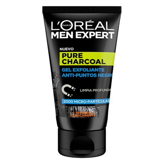 Facial Exfoliator Pure Charcoal L'Oreal Make Up Men Expert (100 ml) 100 ml LOreal Make Up