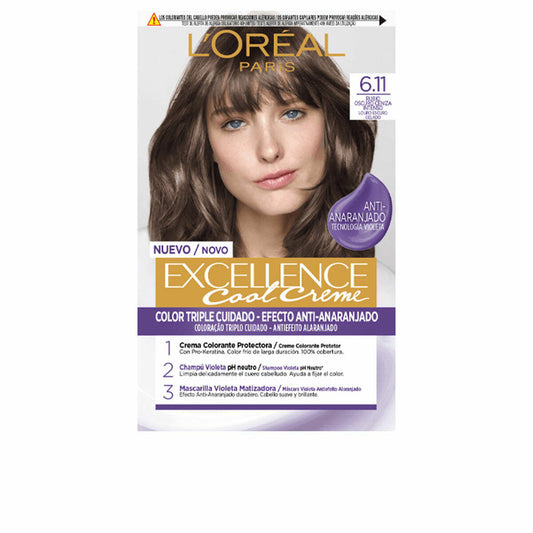 Permanent Colour Creme L'Oreal Make Up Excellence Cool Creme 6.11-rubio oscuro ceniza LOreal Make Up