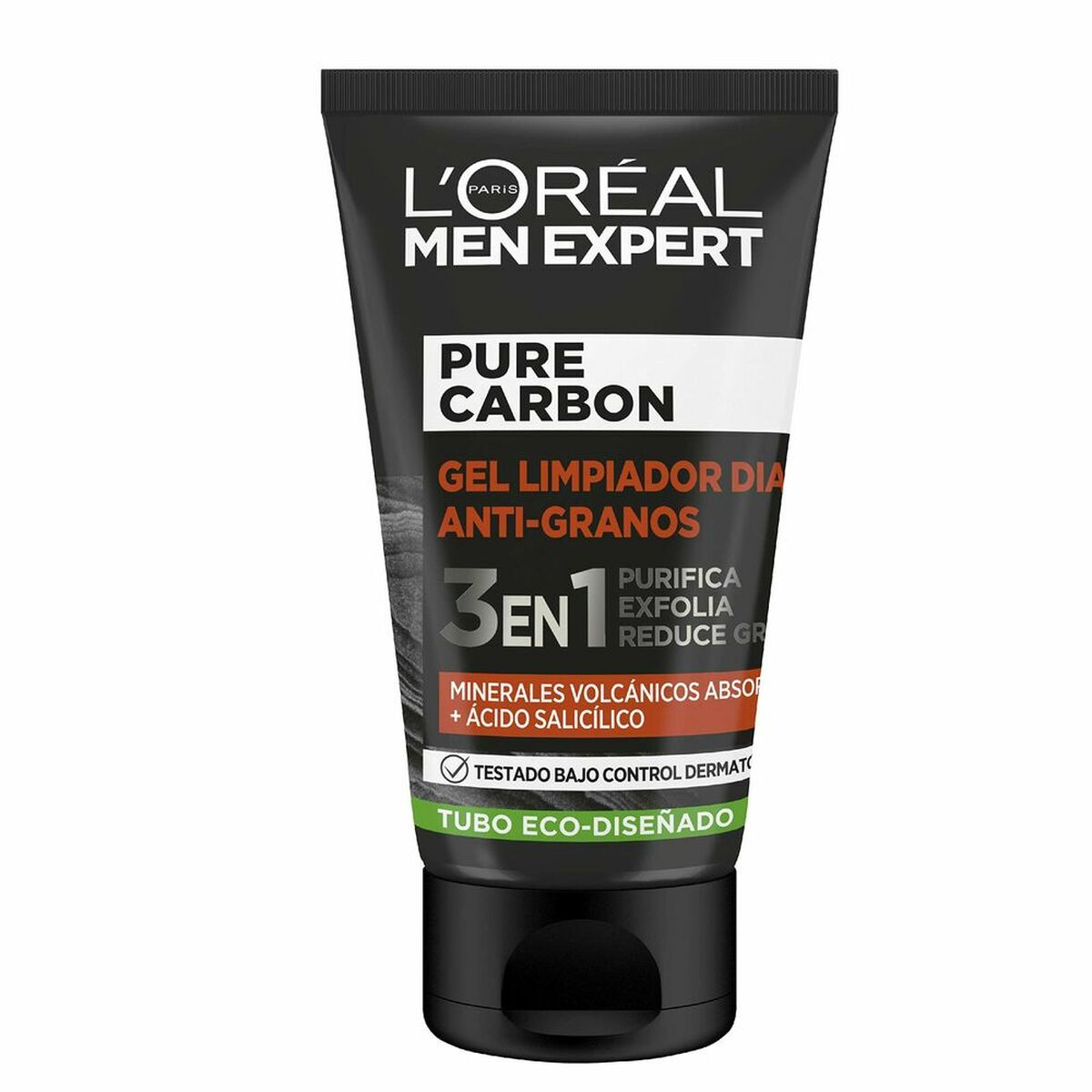 Facial Exfoliator L'Oreal Make Up Men Expert Pure Carbon Anti-acne 3-in-1 (100 ml) LOreal Make Up