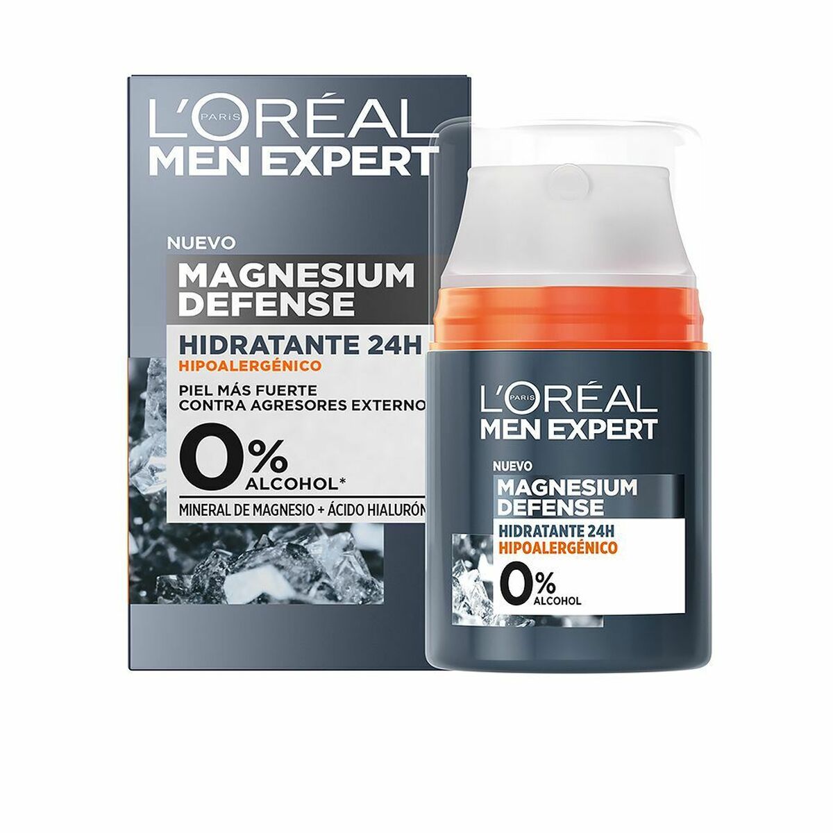 Hydrating Facial Cream L'Oreal Make Up Men Expert Magnesium Defense 24 hours 50 ml LOreal Make Up