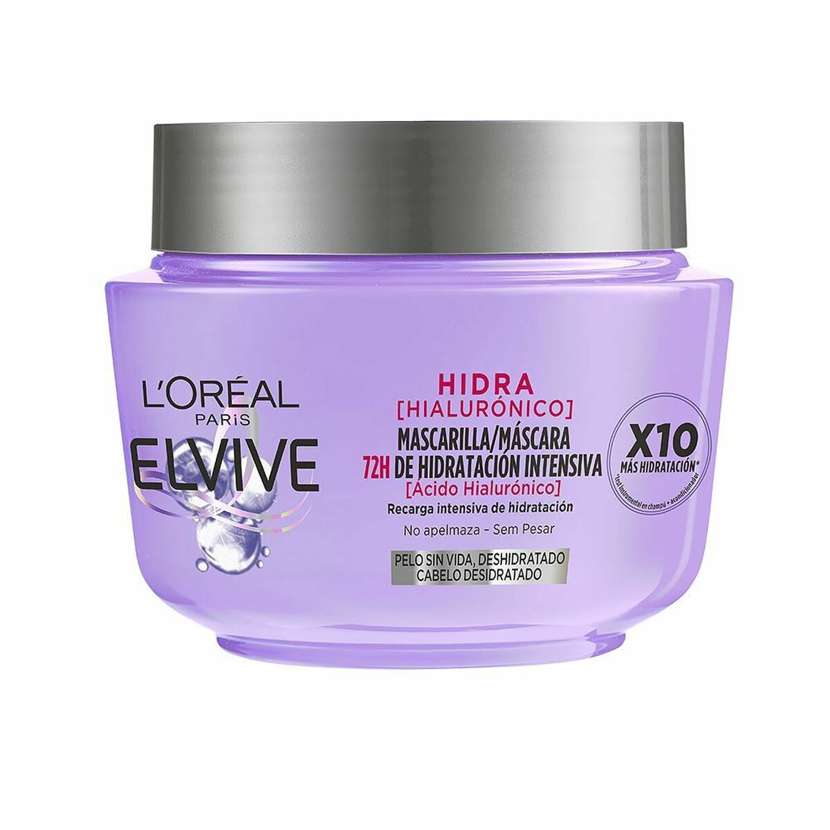 Hair Mask L'Oreal Make Up Elvive Hidra Hyaluronic Acid (300 ml) LOreal Make Up