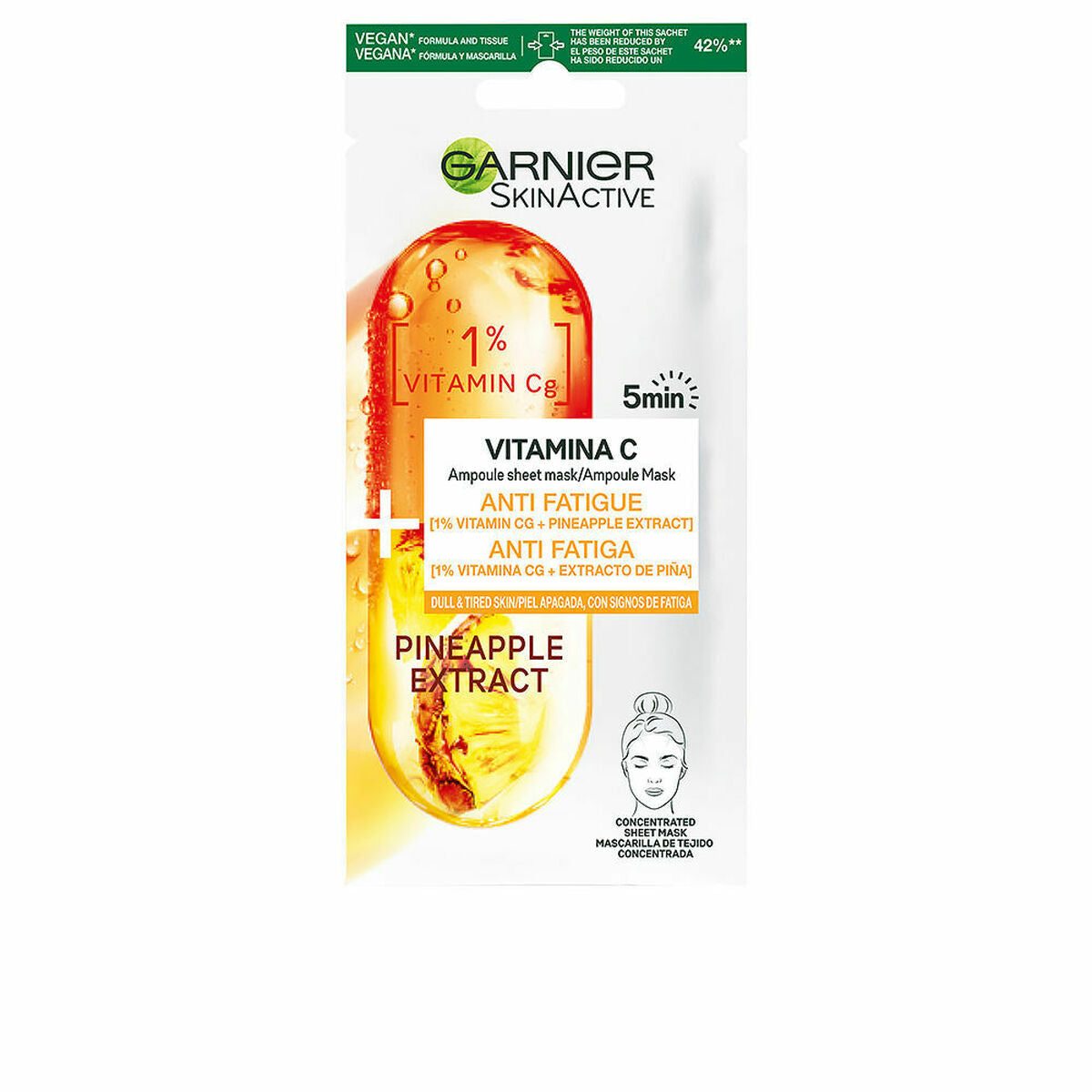 Toning Face Mask Garnier SkinActive Vitamin C Garnier