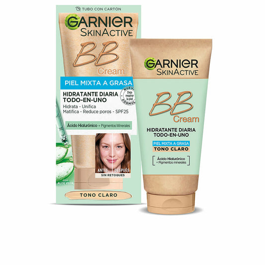 Hydrating Cream with Colour Garnier Skinactive Bb Cream Light 50 ml Spf 25 Garnier