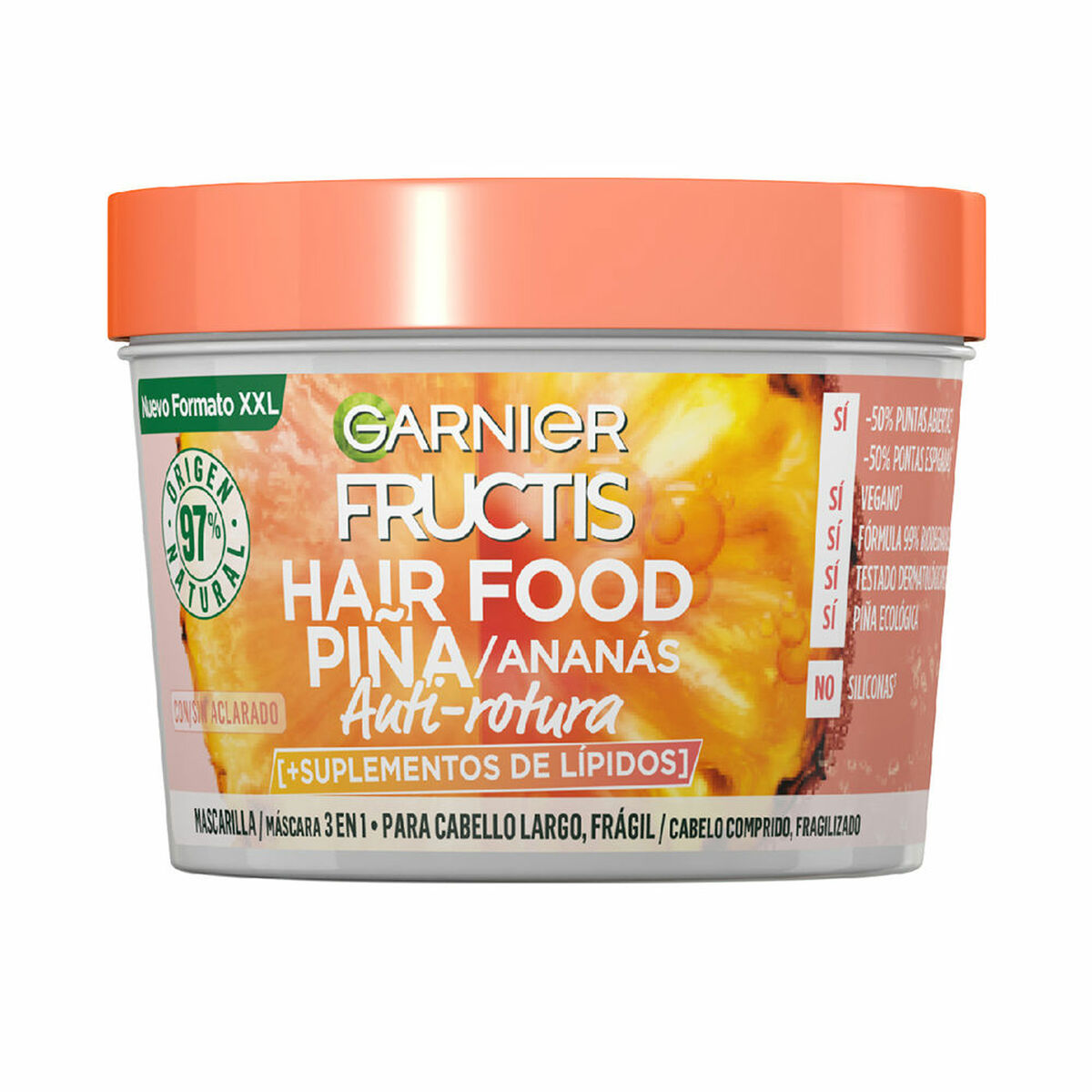 Anti-hairloss Cream Garnier Fructis Hair Food Anti-Breakage Pineapple 350 ml Garnier