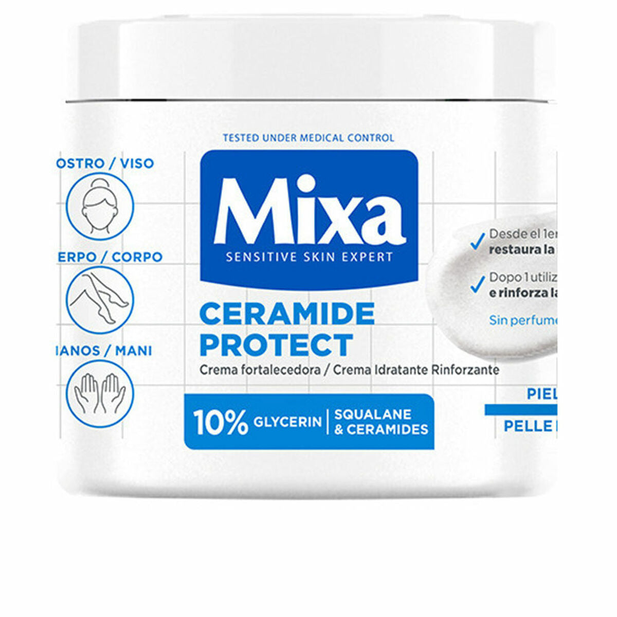 Body Cream Mixa CERAMIDE PROTECT 400 ml Dermo-protective Mixa