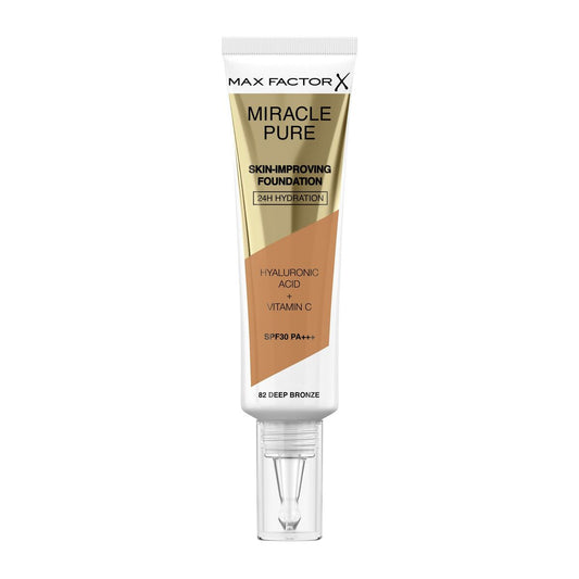 Crème Make-up Base Max Factor Miracle Pure Nº 82 Deep bronze Spf 30 30 ml Max Factor