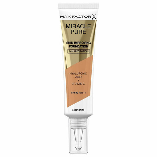 Liquid Make Up Base Max Factor Miracle Pure Spf 30 Nº 80-bronze 30 ml Max Factor