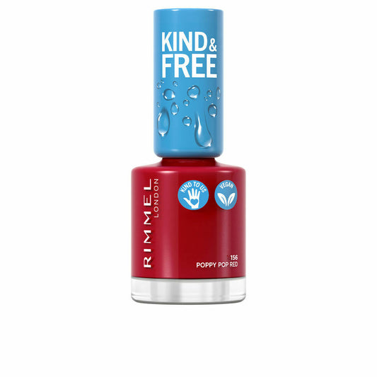 nail polish Rimmel London Kind & Free 156-poppy pop red (8 ml) Rimmel London