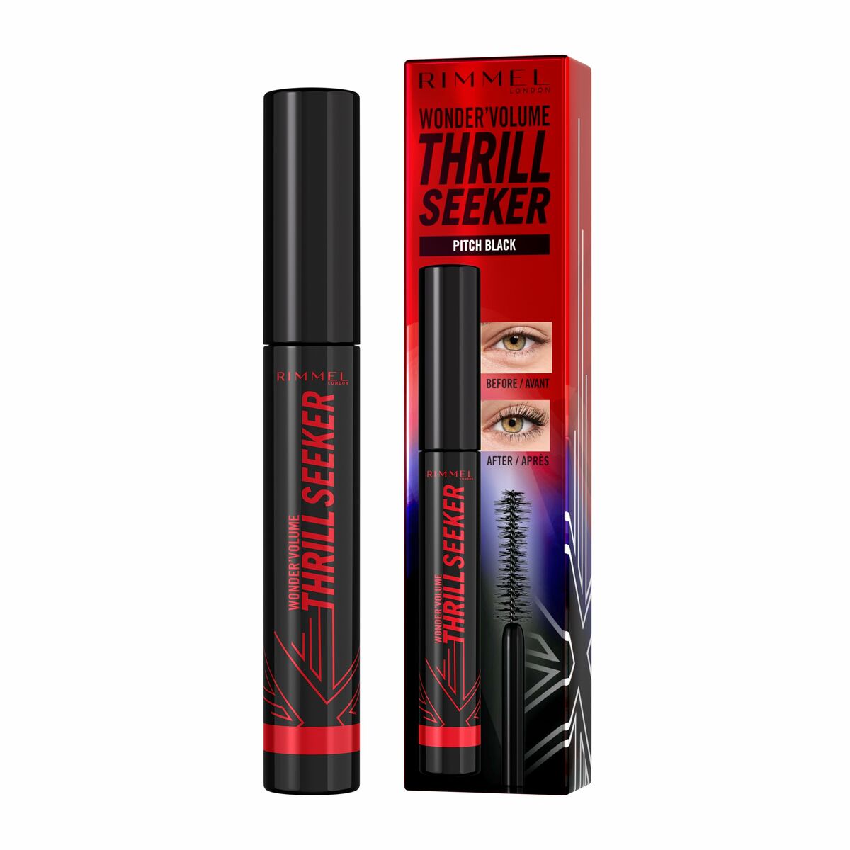 Mascara Rimmel London Volume Thrill Seeker Nº 004 Pitch Black 8 ml Rimmel London