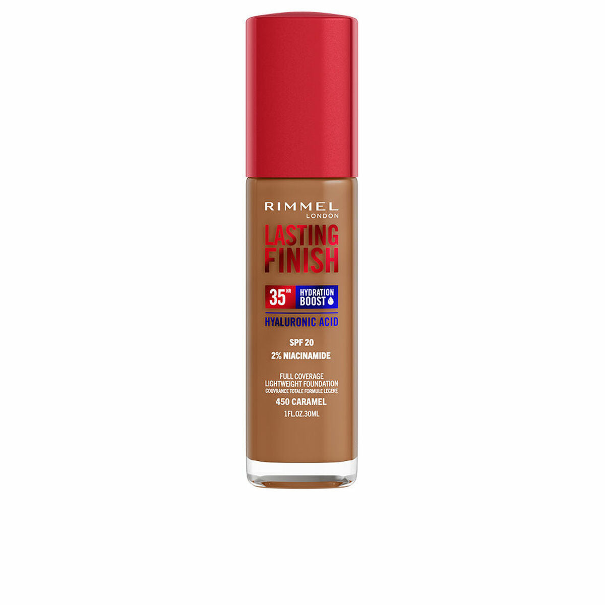 Crème Make-up Base Rimmel London Lasting Finish Nº 450 Caramel Spf 20 30 ml Rimmel London