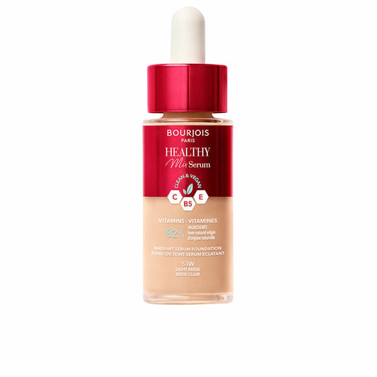 Liquid Make Up Base Bourjois Healthy Mix Serum Nº 53W Light beige 30 ml Bourjois