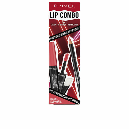 Make-Up Set Rimmel London Lip Combo 3 Pieces Mauve Euphoria Rimmel London