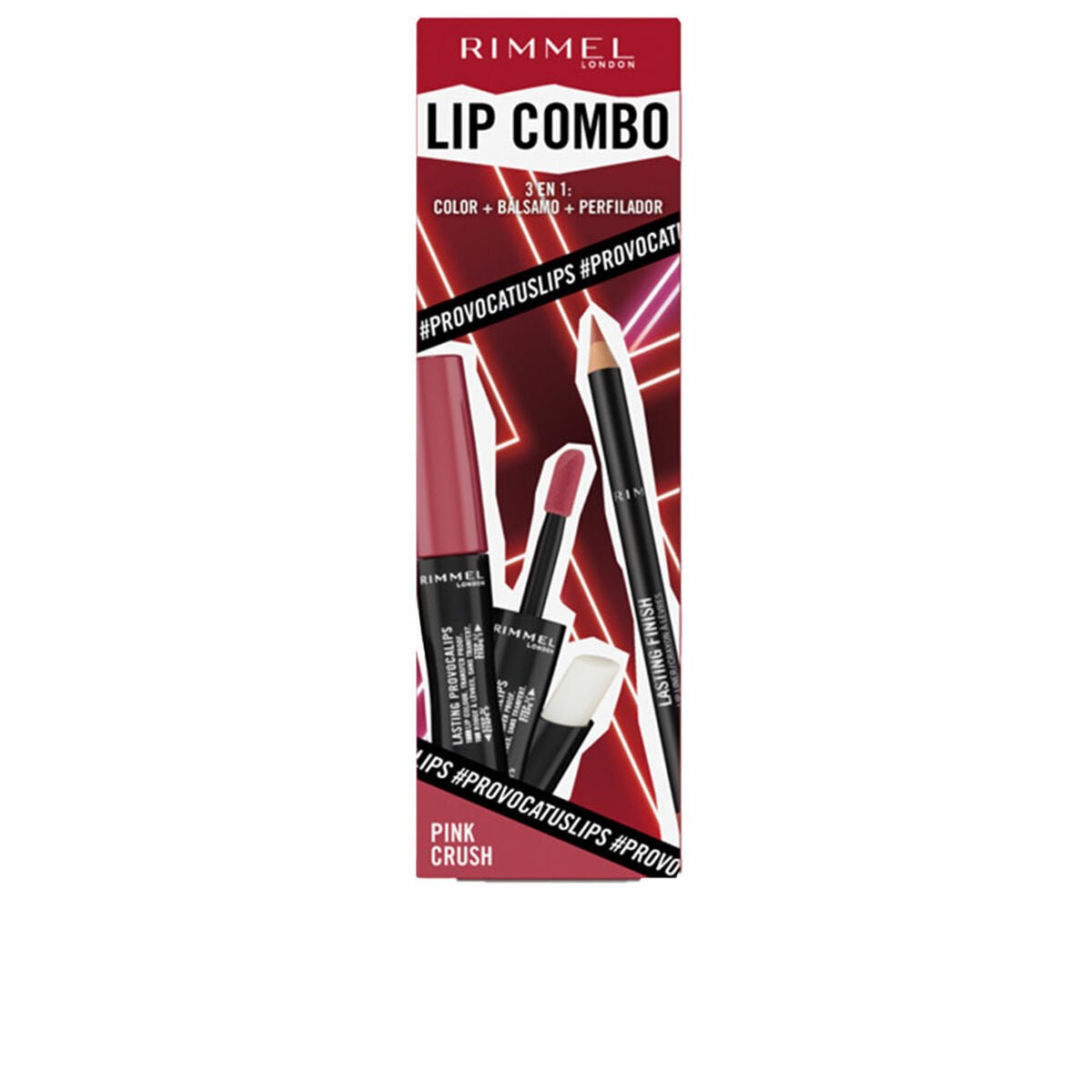 Make-Up Set Rimmel London Lip Combo 3 Pieces Pink Crush Rimmel London