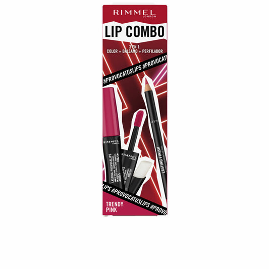 Make-Up Set Rimmel London Lip Combo 3 Pieces Trendy Pink Rimmel London