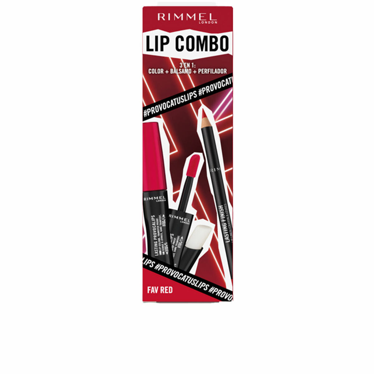 Make-Up Set Rimmel London Lip Combo 3 Pieces Fav Red Rimmel London