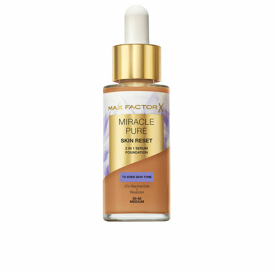 Perfecting Serum Max Factor MIRACLE PURE Nº 80-85 Medium 30 ml Max Factor