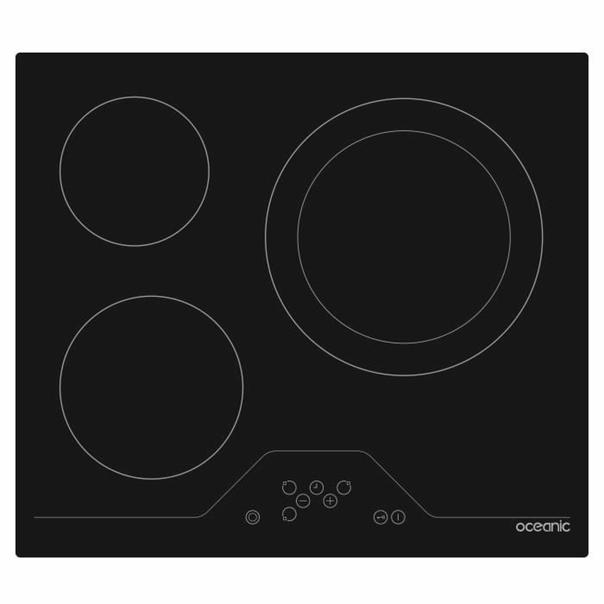 Glass-Ceramic Hob Oceanic OCEATV3Z60B 5700 W